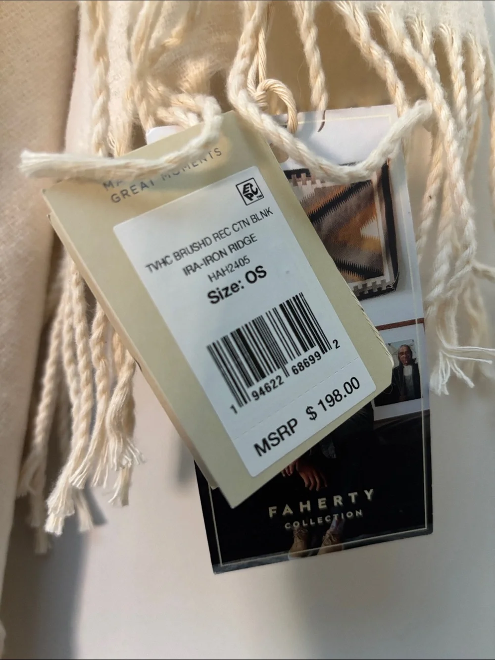 Faherty brand throw NWT